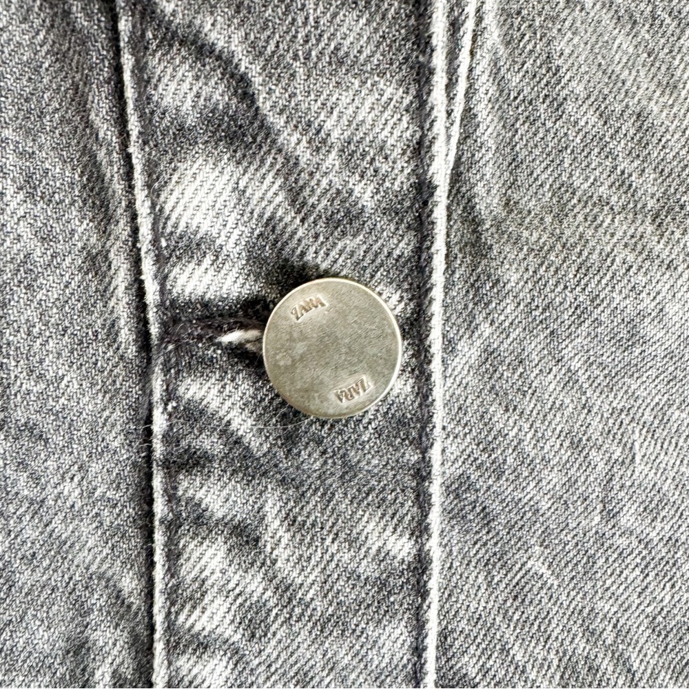 Zara Studded Denim Jacket Size Medium - Picture 4 of 9